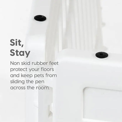 24-Inch 4-Panel Exercise Pet Playpen with Door - Easy to Assemble, Foldable, and Customizable, Ideal for Puppies and Small Dogs