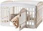 24-Inch 4-Panel Exercise Pet Playpen with Door - Easy to Assemble, Foldable, and Customizable, Ideal for Puppies and Small Dogs