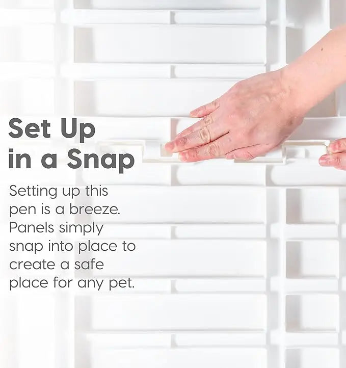 24-Inch 4-Panel Exercise Pet Playpen with Door - Easy to Assemble, Foldable, and Customizable, Ideal for Puppies and Small Dogs