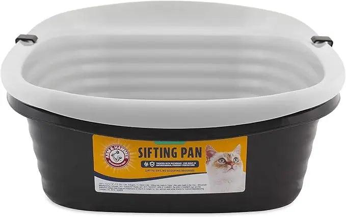 Sifting Litter Box for Indoor Cats with Microban, Scoop-Free Tray, USA Made