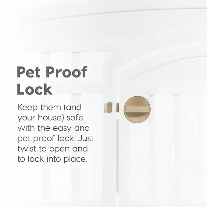 24-Inch 4-Panel Exercise Pet Playpen with Door - Easy to Assemble, Foldable, and Customizable, Ideal for Puppies and Small Dogs