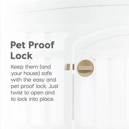 24-Inch 4-Panel Exercise Pet Playpen with Door - Easy to Assemble, Foldable, and Customizable, Ideal for Puppies and Small Dogs