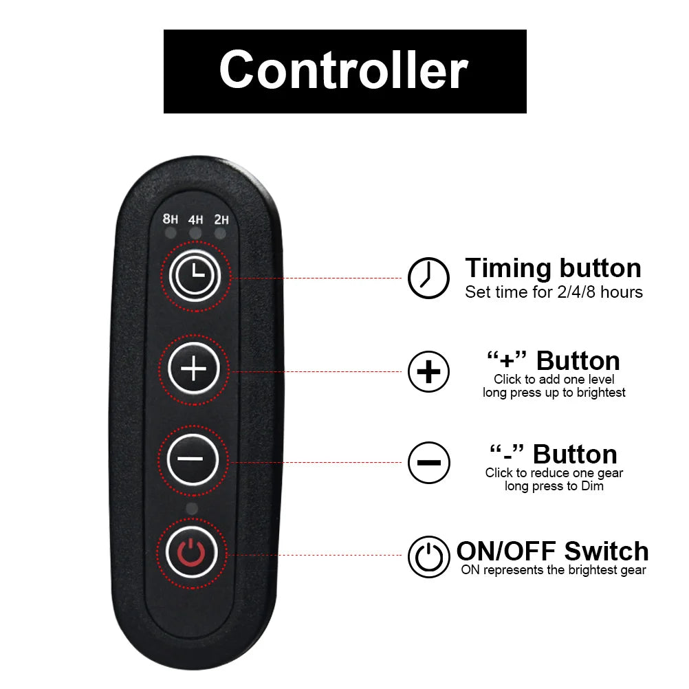 Reptile Heat Lamp Bulb With Clip-on Dimmable UVA UVB Turtle Tortoises Basking Lights Timming Pet Amphibians Lizards Heating Bulb