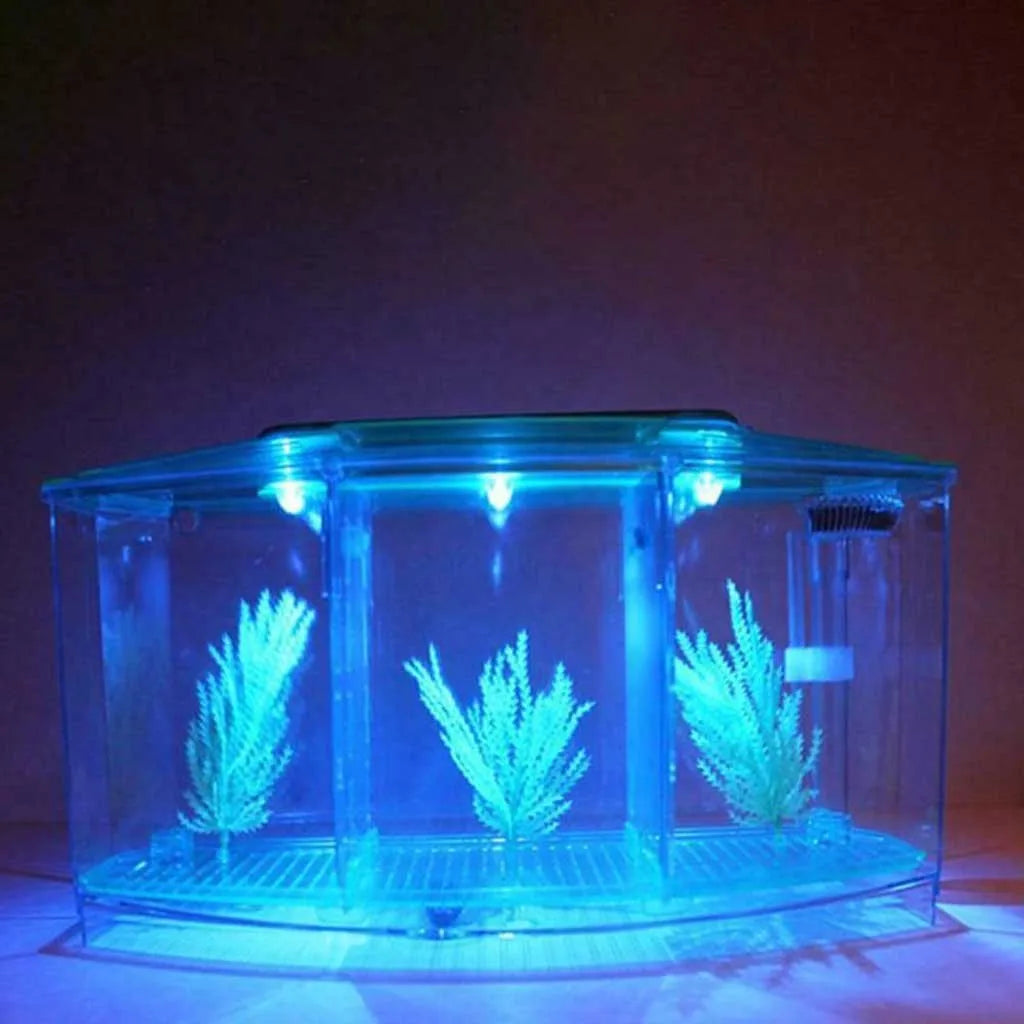 Mini Fish Tank Aquarium Aquatic Mini Fish Led Aquarium Water Fish Tank Aquarium Light Filter Tank Divider Aquarium Accessories