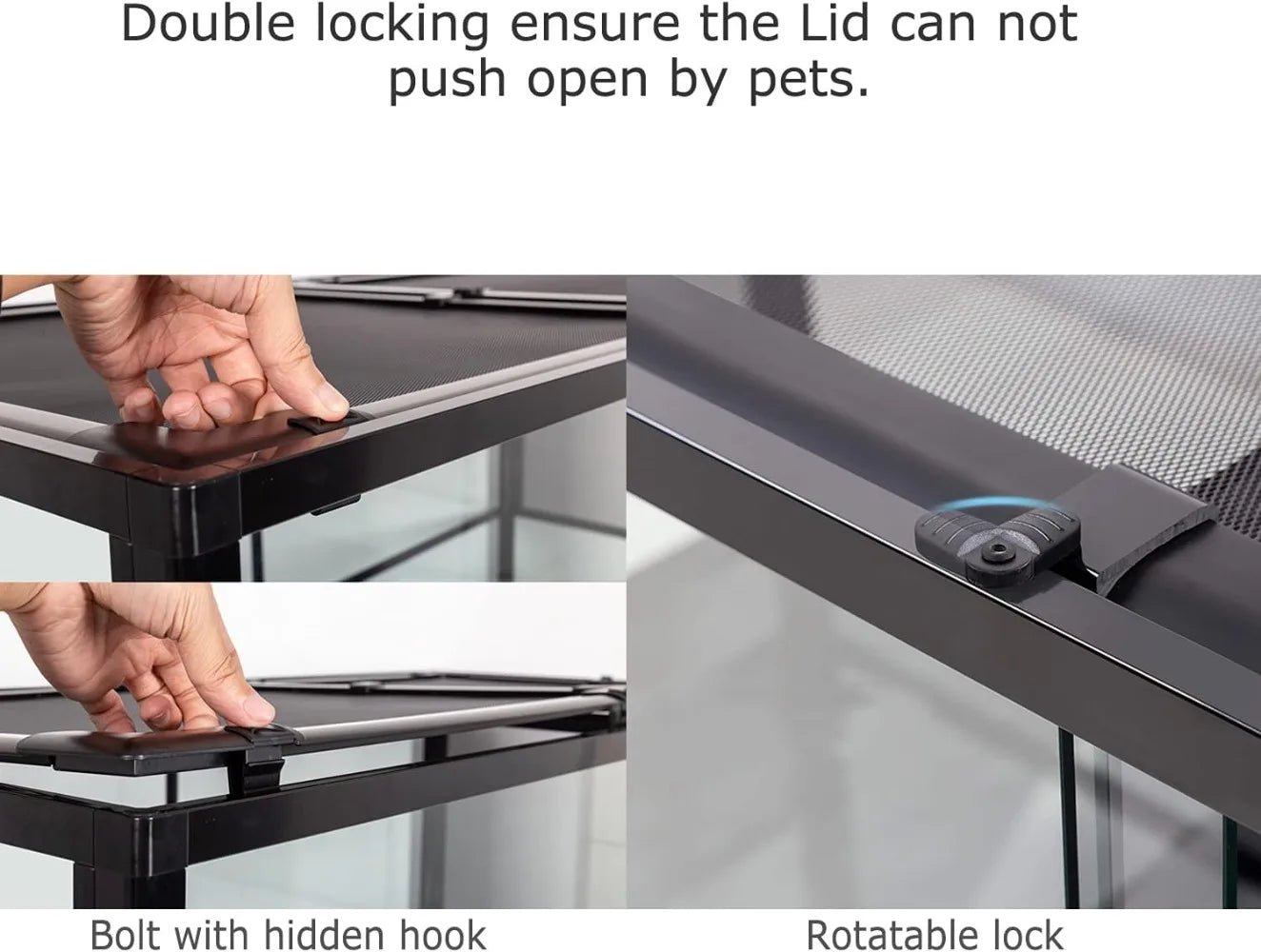 Tempered Glass Reptile Terrarium 30 Gallon Wide Reptile Tank 30" x 12"x 18" for Reptile Pets Bearded Dragon Gecko Lizard