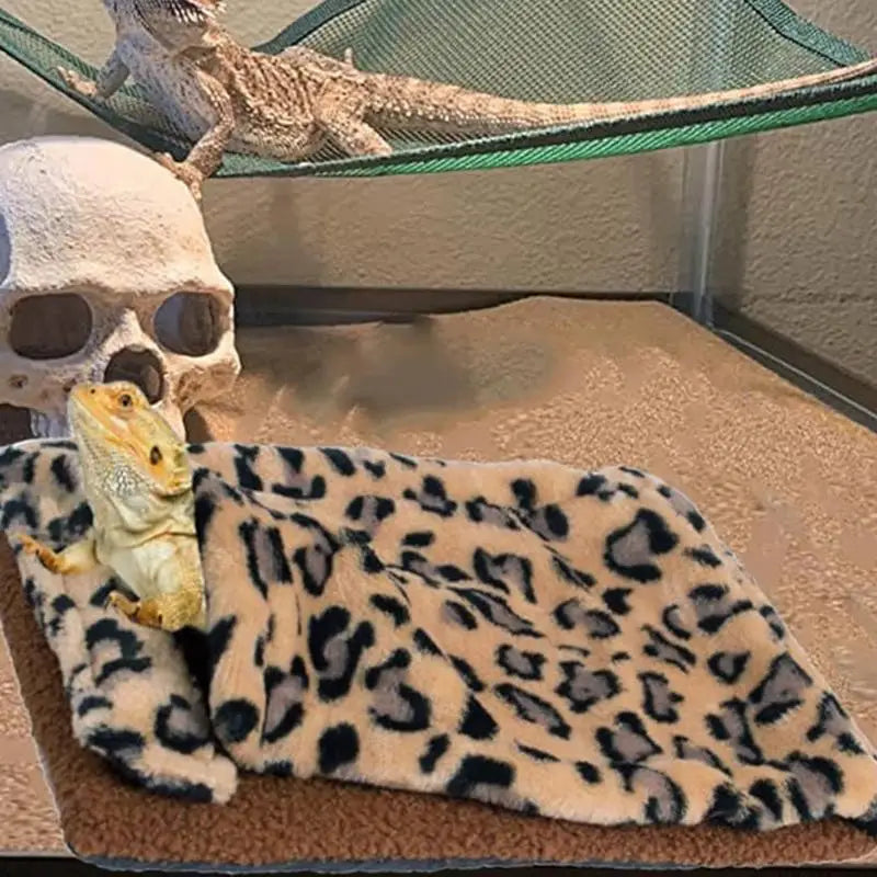 Reptile Sleeping Bed Blanket Hamster Bed With Pillow Gecko Lizard Reptile Sleeping Bag Blanket Hamster Pet Sleeping Bed Sleeping
