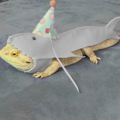 Reptile Critter Lizard Shark Costume For Bearded Dragon Reptiles Clothes Lizard Shark Clothes Small Pet Clothes Gecko