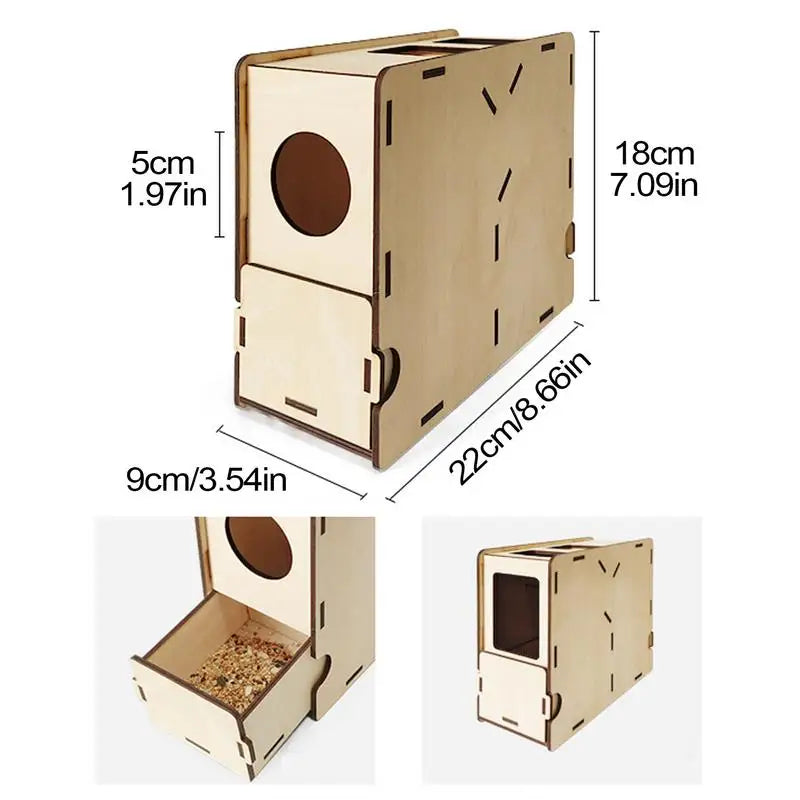 bird feed sieve blower with filter wooden assembly box grain Splitter Shell Separator Chaff Blowing Machine for Millet Grains