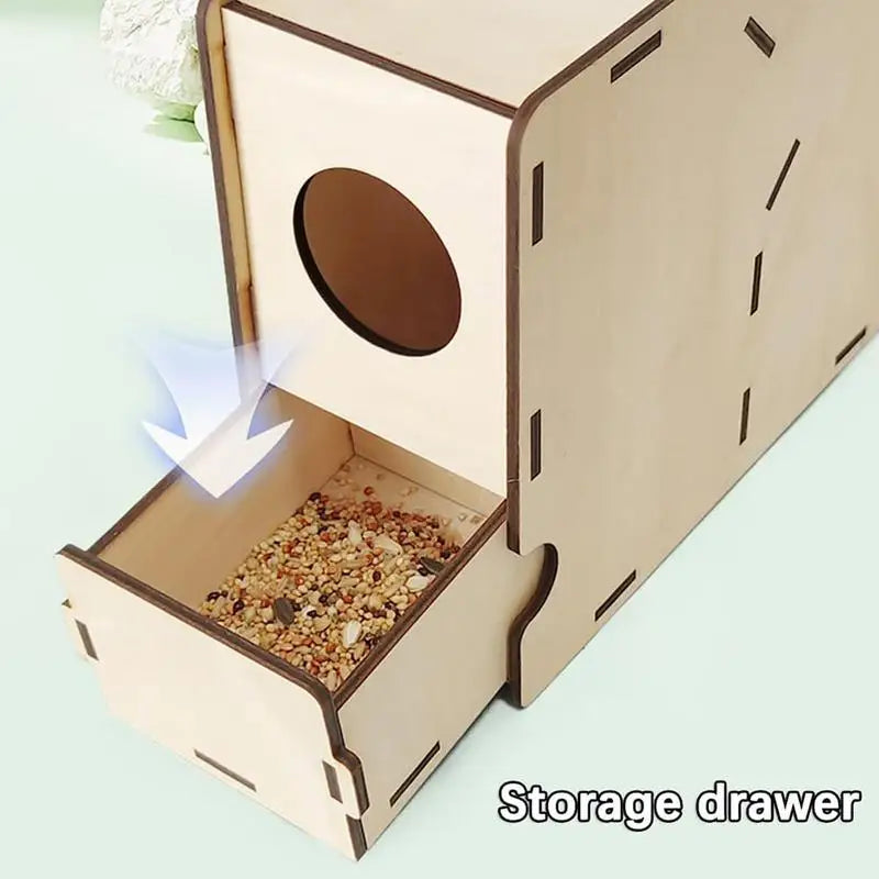 bird feed sieve blower with filter wooden assembly box grain Splitter Shell Separator Chaff Blowing Machine for Millet Grains