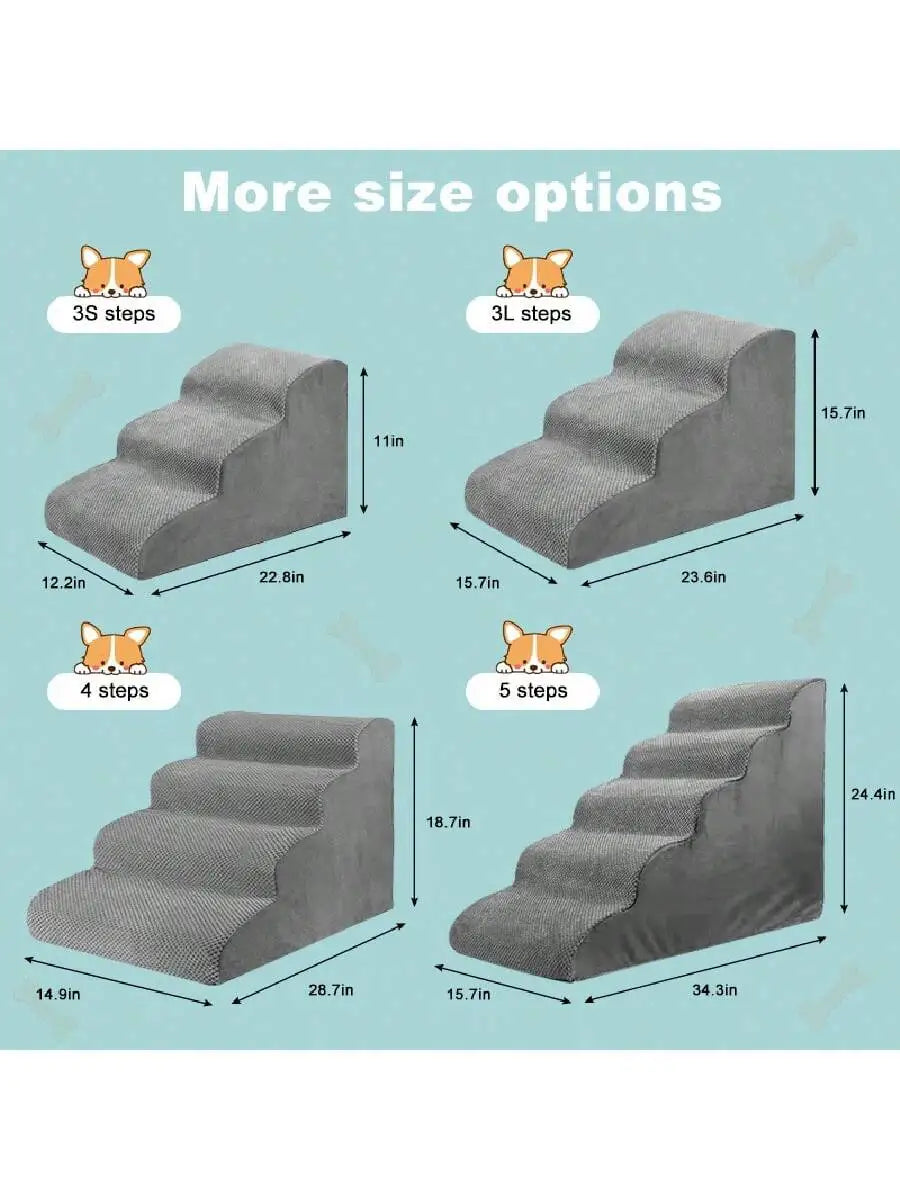 Pets Steps For Dogs Cats Non-Slip Dog Training Stairs Removable and Washable 3 4 5 Steps