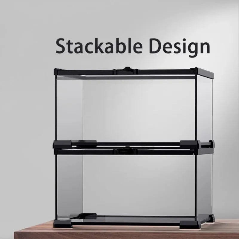 Reptile Glass (8 Pieces) 12 * 8 * 6 in, Amphibian Tank Starter Kit, Suitable for Small Reptiles Such As Geckos, Snakes, Lizards