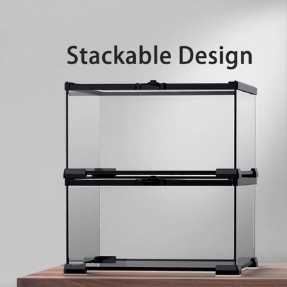 Reptile Glass (8 Pieces) 12 * 8 * 6 in, Amphibian Tank Starter Kit, Suitable for Small Reptiles Such As Geckos, Snakes, Lizards