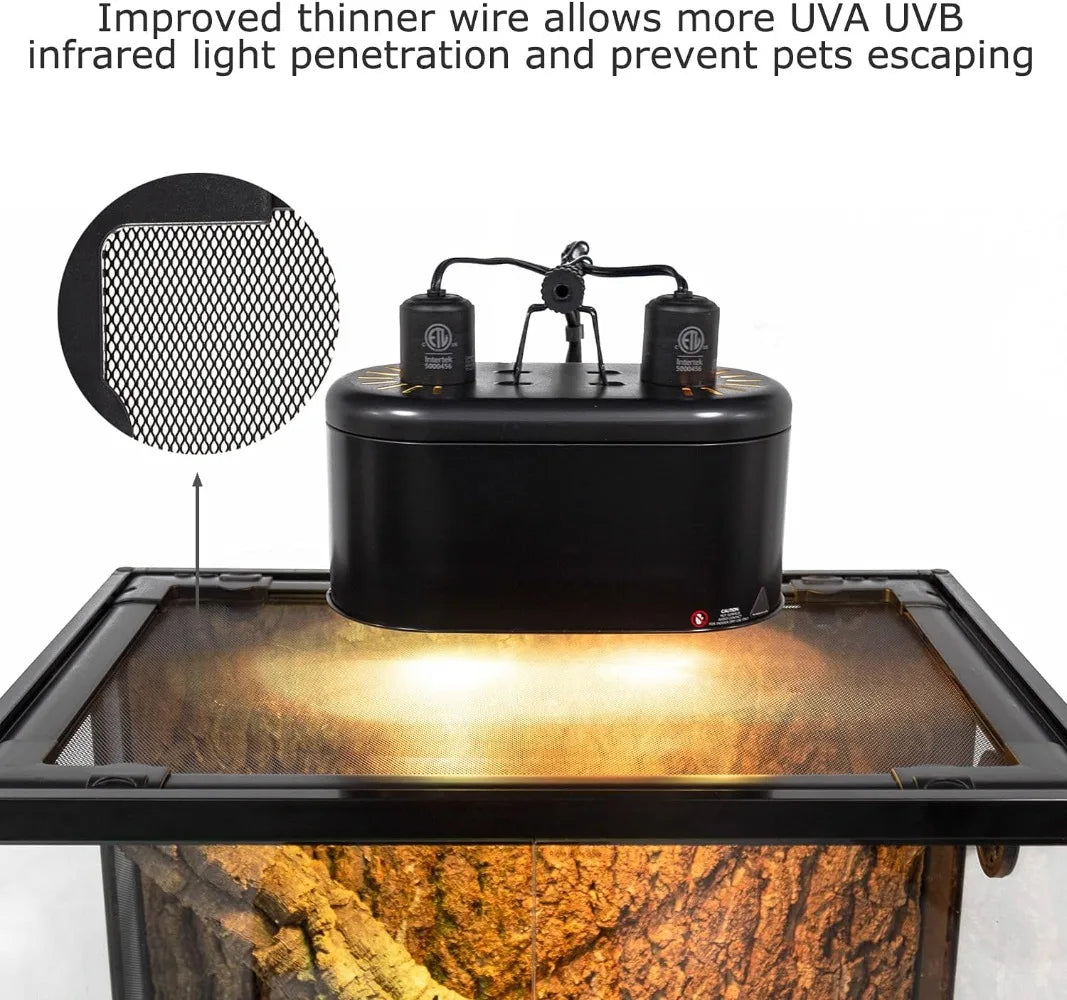 Tempered Glass Reptile Terrarium 30 Gallon Wide Reptile Tank 30" x 12"x 18" for Reptile Pets Bearded Dragon Gecko Lizard