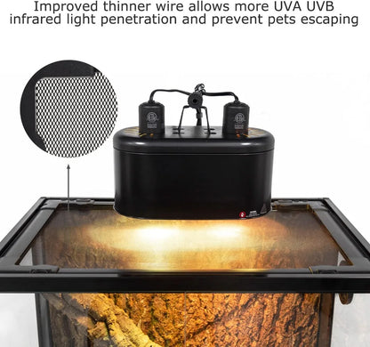 Tempered Glass Reptile Terrarium 30 Gallon Wide Reptile Tank 30" x 12"x 18" for Reptile Pets Bearded Dragon Gecko Lizard