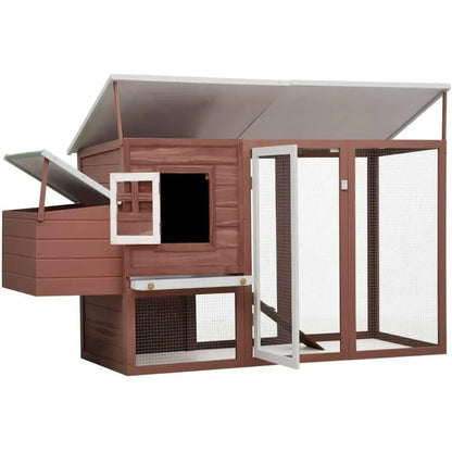 Outdoor Chicken Cage, Small Pet House, Animal Outdoor Shelter, cats, Rabbits, Bunnies and Guinea pigs, Hen House with 1 Egg Cage