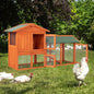 61" Wooden Rabbit Hutch Chicken Coop Small Pet House Bunny Cage w/Ramp Run