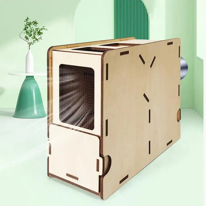 bird feed sieve blower with filter wooden assembly box grain Splitter Shell Separator Chaff Blowing Machine for Millet Grains