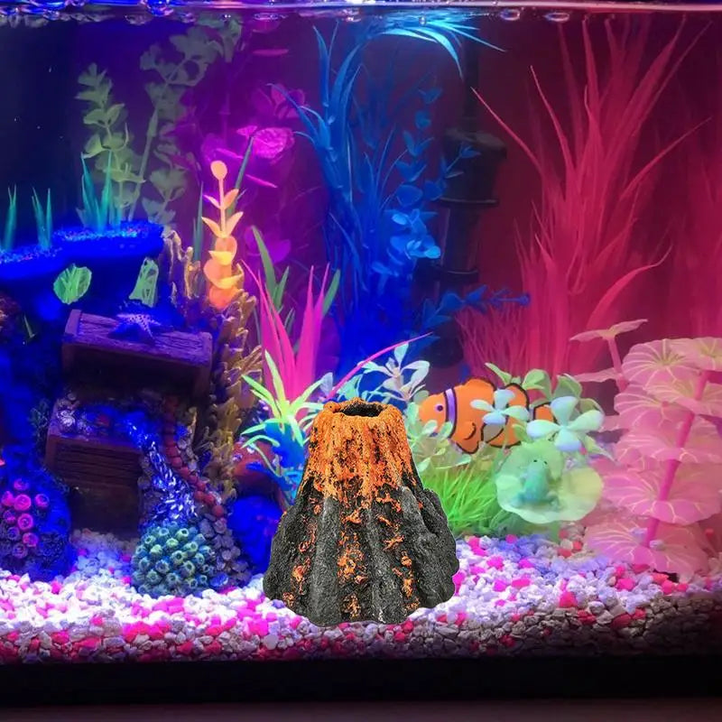 Fish Tanks Landscaping Simulation Volcano Aquarium Accessories Rockery Aerator For Aquarium Pump Bubble Stone Oxygenation Tools